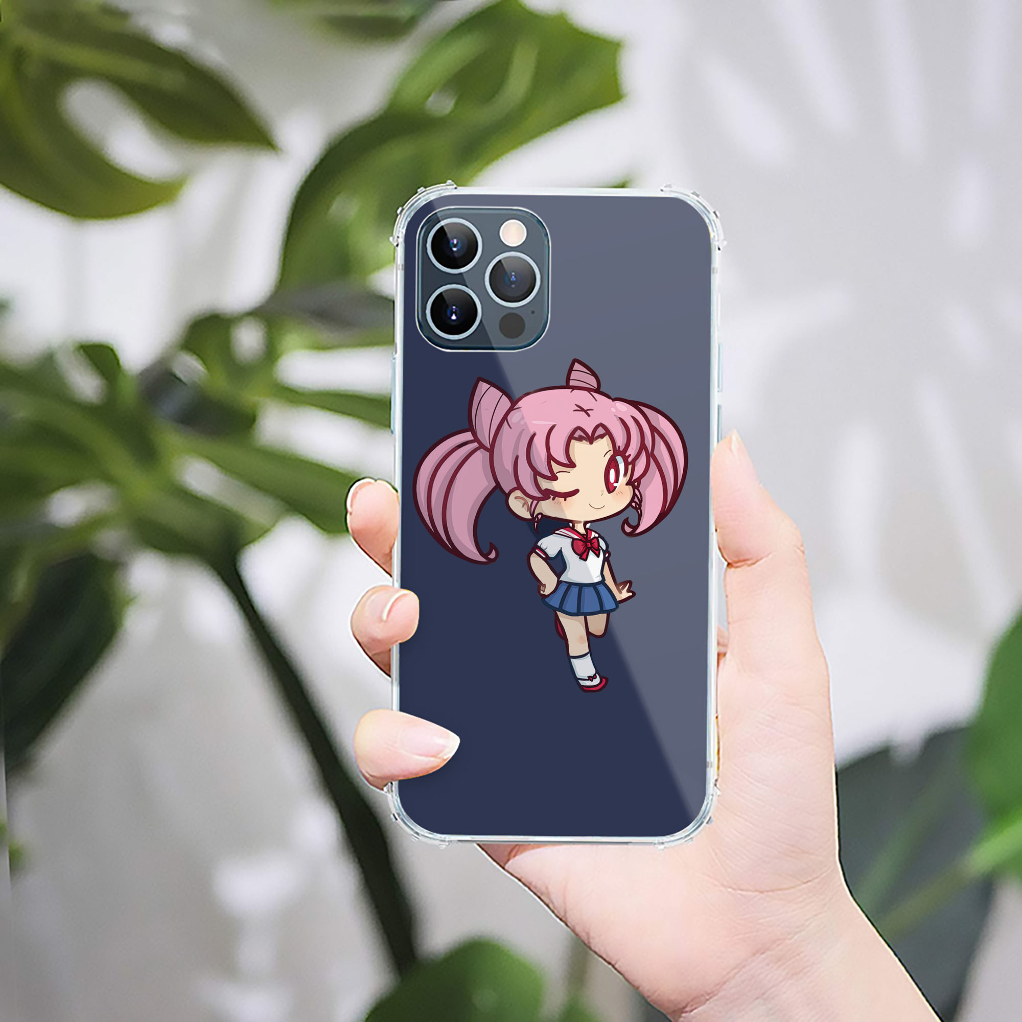 （画像用） 美少女戦士セーラームーン ちびうさ Sailor Moon Chibiusa Tsukino Usagi Small Lady Serenity 【iPhone 12シリーズ対応】透明スマホケース（クリアソフトケース）